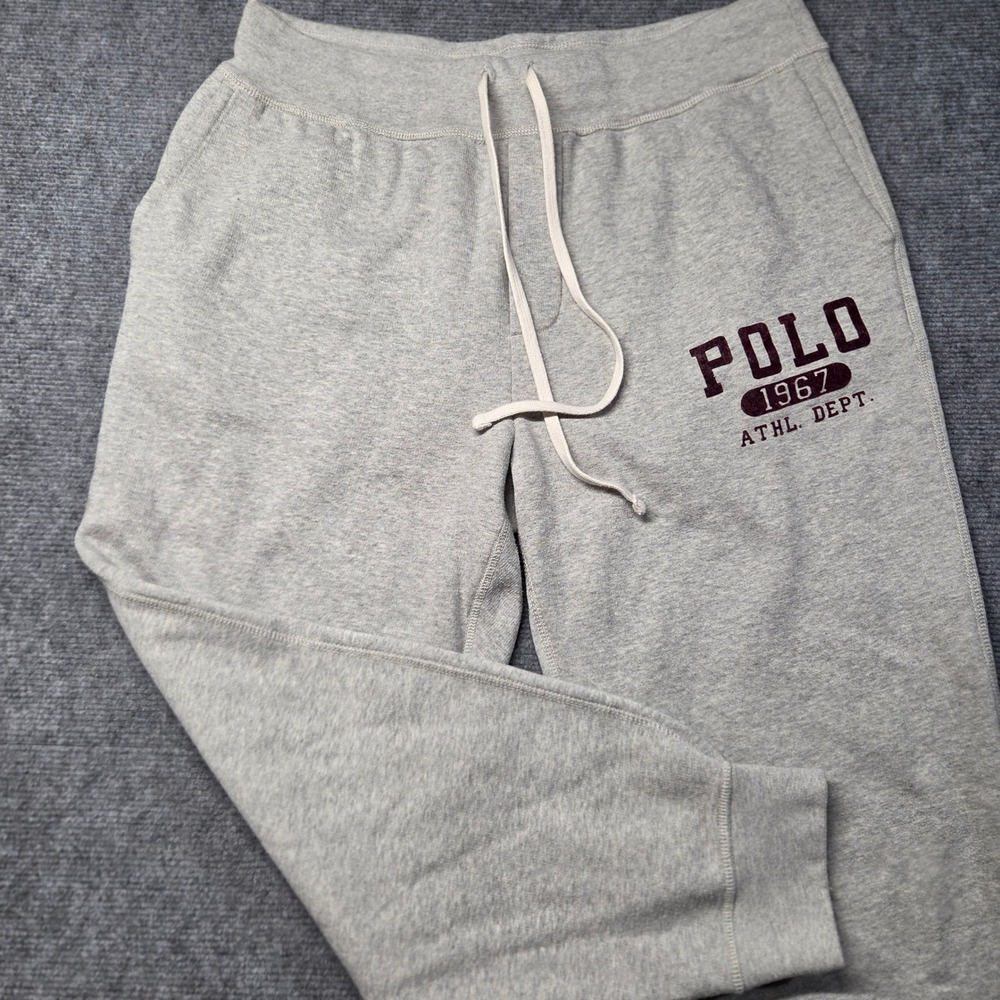 Polo Ralph Lauren Mens XL Gray 1967 Athl Dept Fleece Sweatpants Joggers
